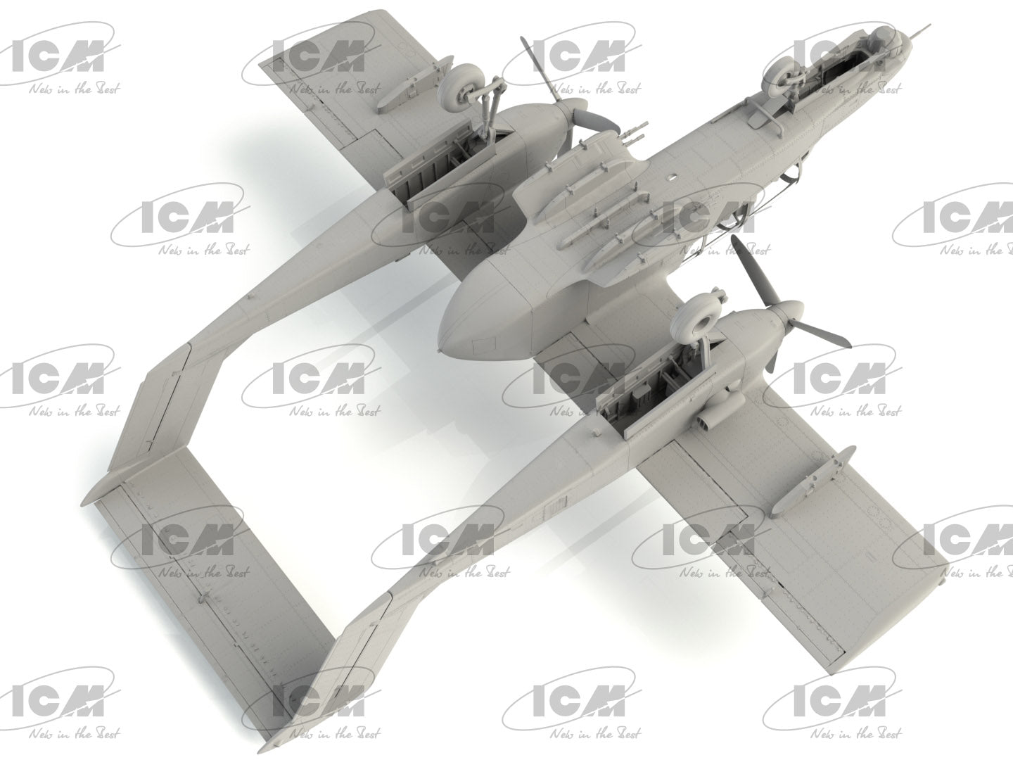 ICM 48301 model aircraft kit 1:48 OV-10D+ Bronco Light attack and observation