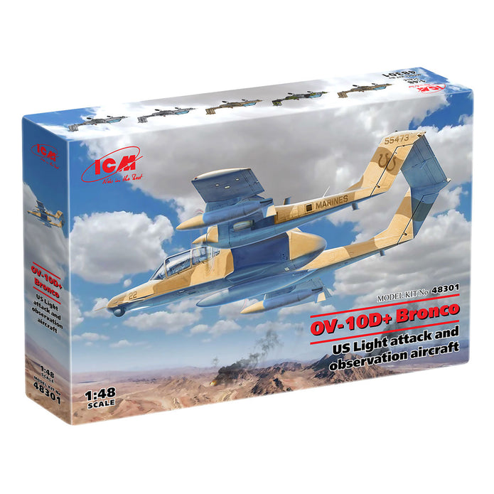 ICM 48301 model aircraft kit 1:48 OV-10D+ Bronco Light attack and observation