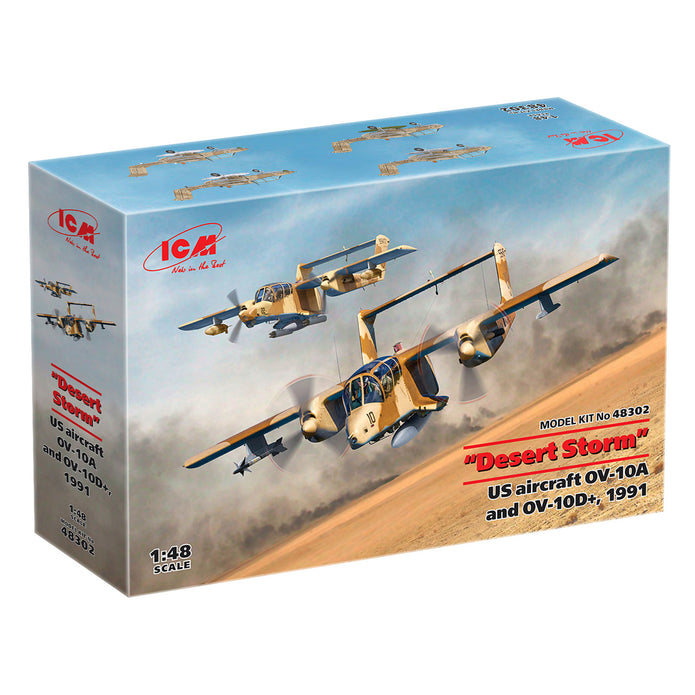 ICM 48302 kit 1:48 Desert Storm 1991 American aircrafts OV10A + OV10D+2kits box