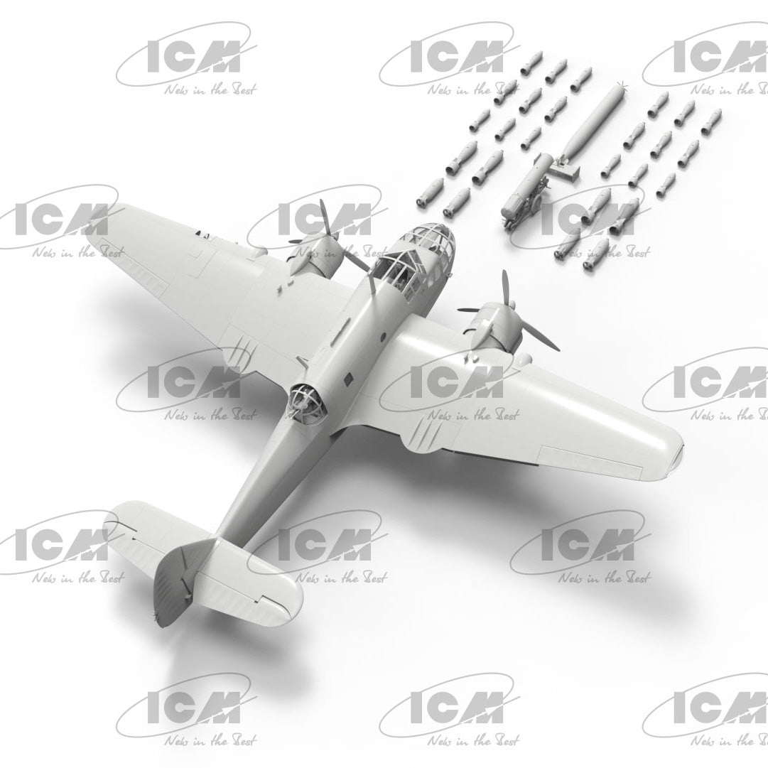Bristol Beaufort Mk.I. Bombing raid Plastic Model Kit Aircraft 1:48 ICM 48314