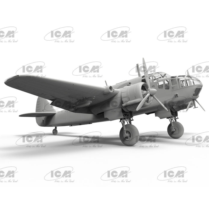 Bristol Beaufort Mk.I. Bombing raid Plastic Model Kit Aircraft 1:48 ICM 48314