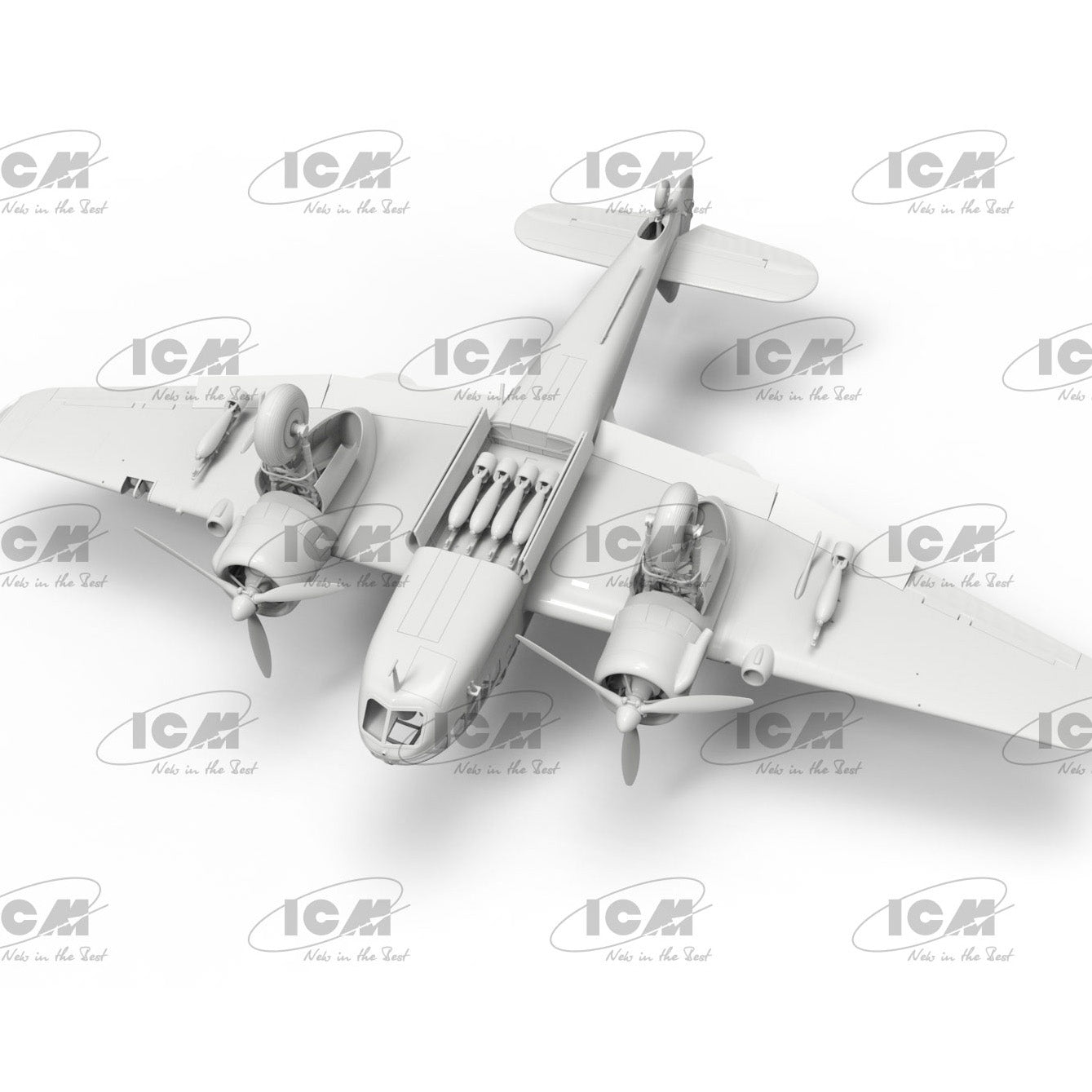 Bristol Beaufort Mk.I. Bombing raid Plastic Model Kit Aircraft 1:48 ICM 48314