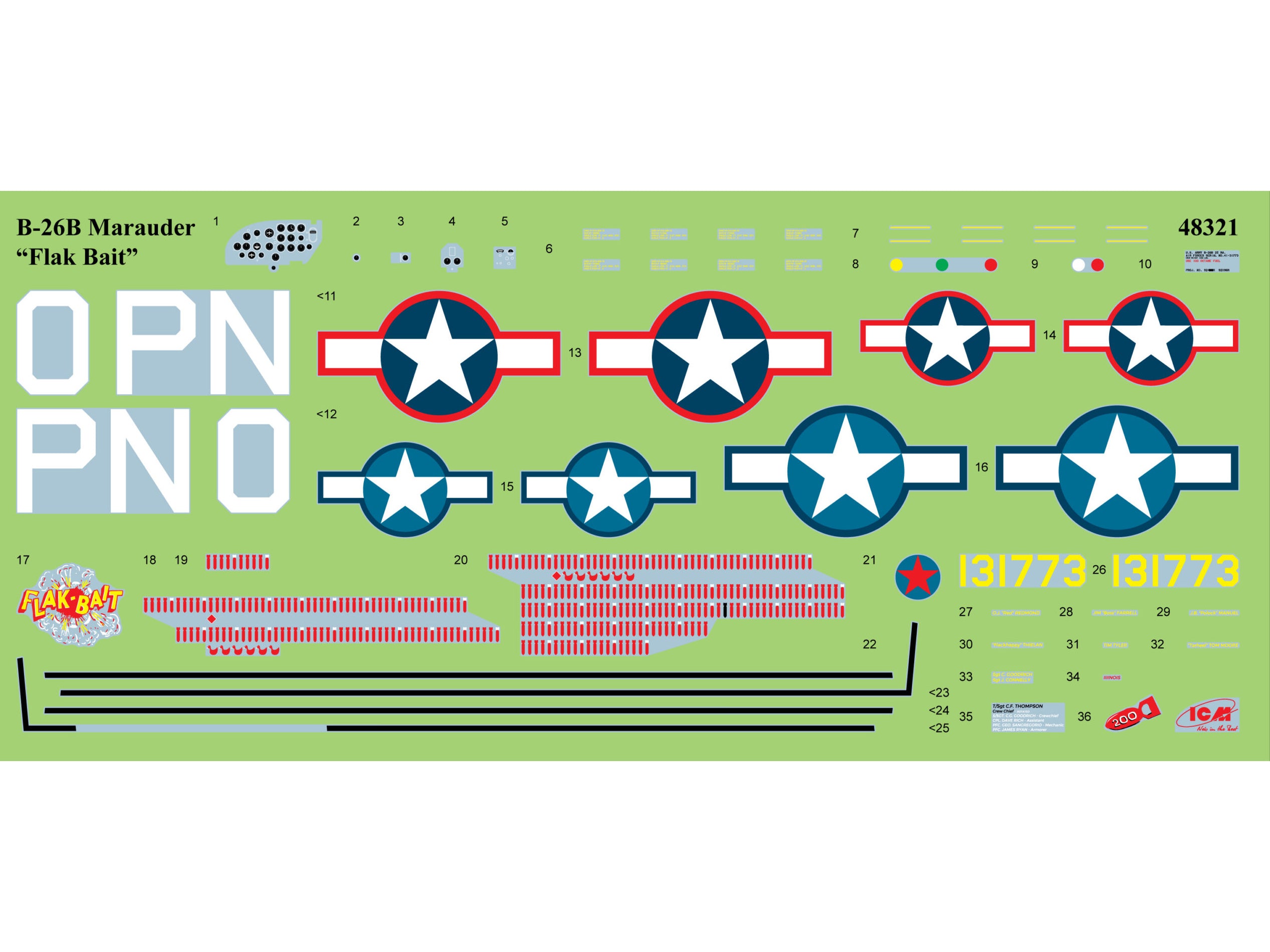 ‘Flak Bait’ B-26B
322nd Bombardment Group Scale 1:48 ICM48321 Plastic Model Aircraft Kit
