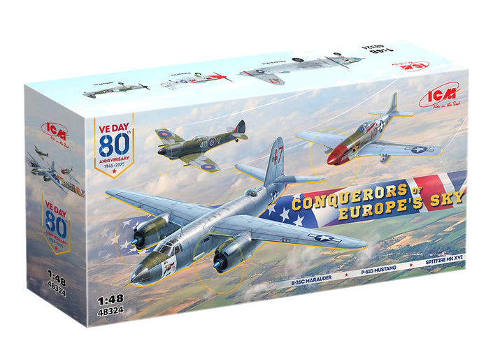 Conquerors of Europe’s Sky Scale 1:48 ICM48324 Plastic Model Aircraft Kit