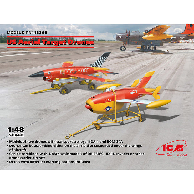 US Aerial Target Drones - Plastic Model Kit. Scale 1:48 ICM 48399