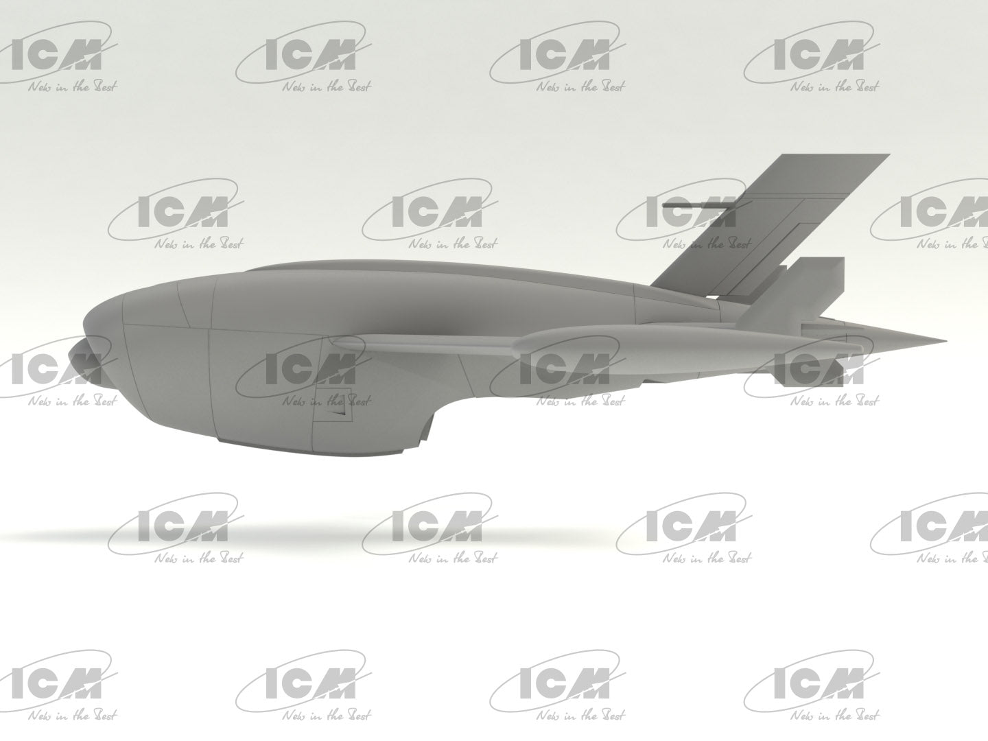 ICM 48400 Plastic model kit 1:48 KDA-1 (Q-2A) Firebee with trailer kits model