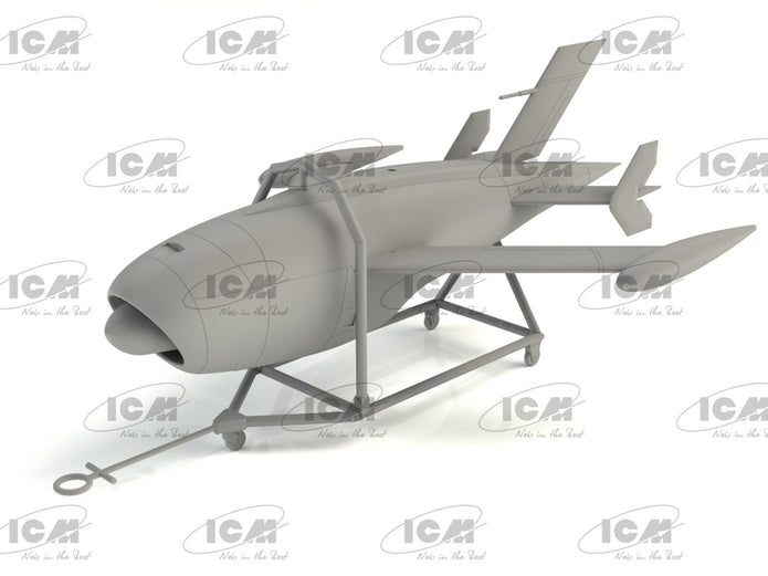 ICM 48400 Plastic model kit 1:48 KDA-1 (Q-2A) Firebee with trailer kits model