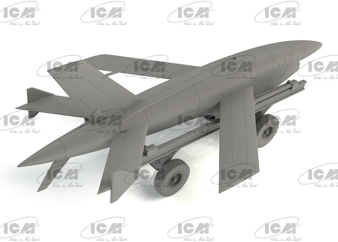 ICM 48401 Plastic model kit Scale 1:48 BQM-34A (Q-2C) Firebee with trailer
