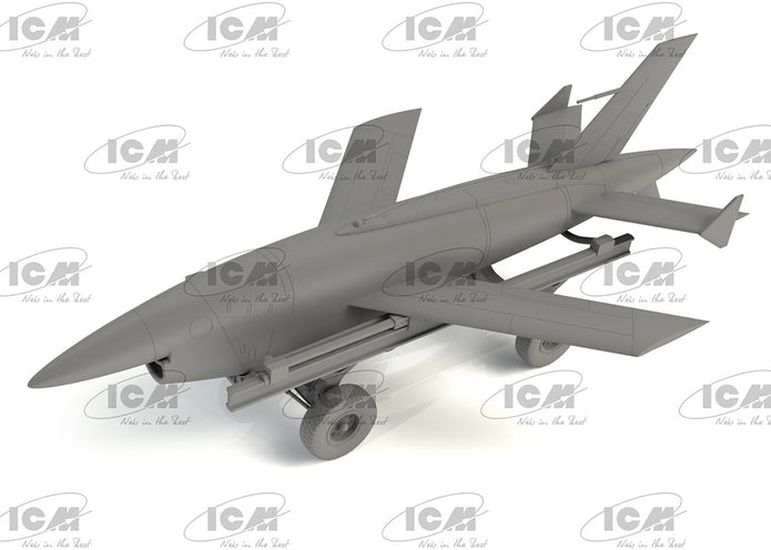 ICM 48401 Plastic model kit Scale 1:48 BQM-34A (Q-2C) Firebee with trailer