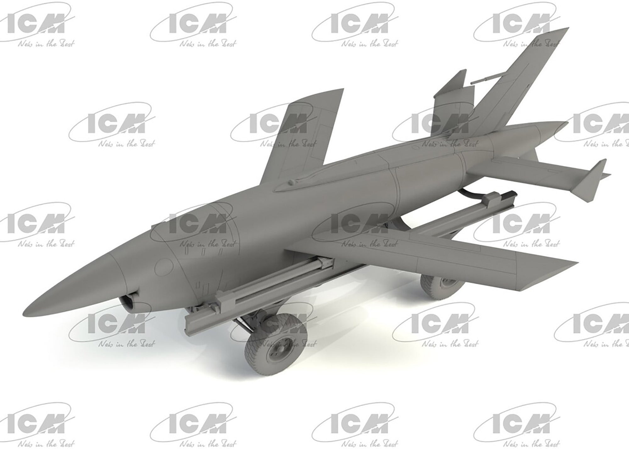 ICM 48401 Plastic model kit Scale 1:48 BQM-34A (Q-2C) Firebee with trailer