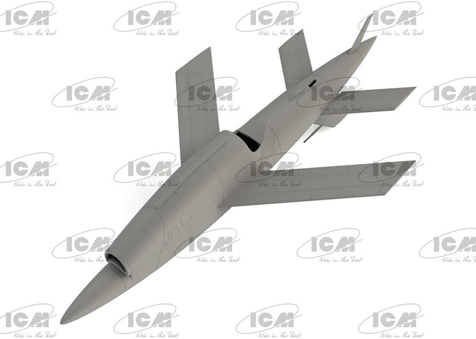 ICM 48401 Plastic model kit Scale 1:48 BQM-34A (Q-2C) Firebee with trailer