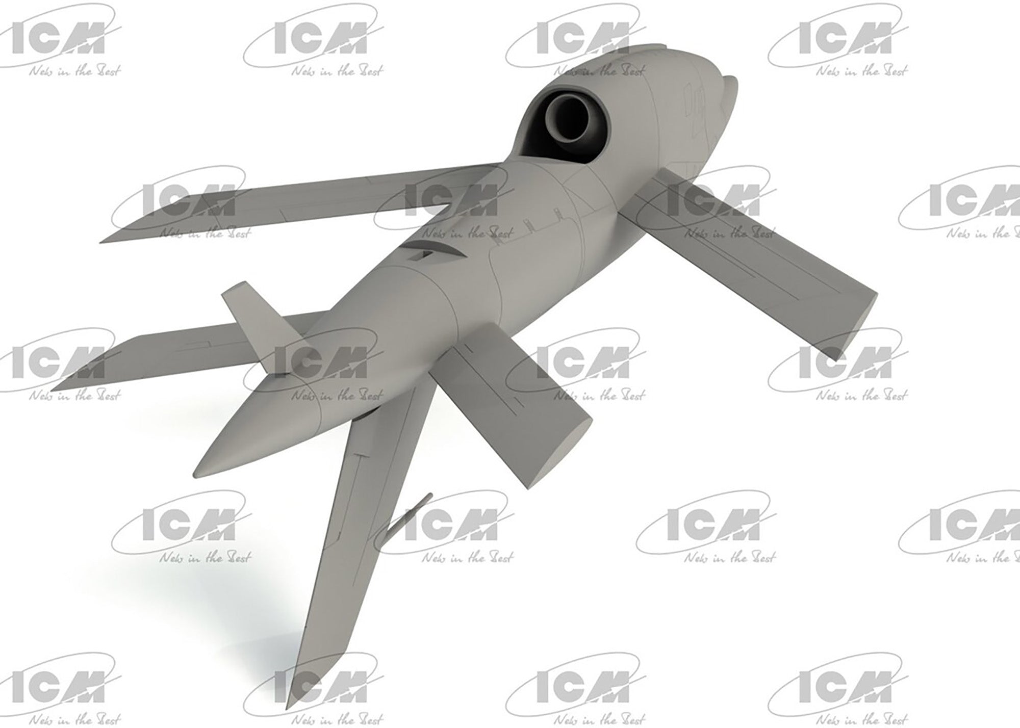 ICM 48401 Plastic model kit Scale 1:48 BQM-34A (Q-2C) Firebee with trailer