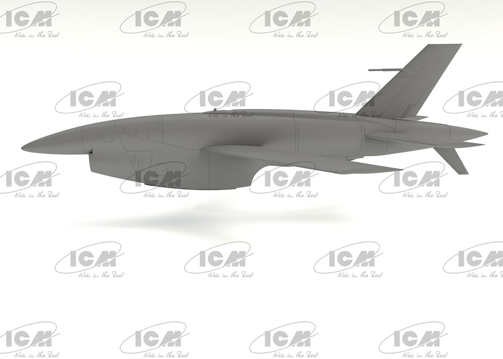 ICM 48401 Plastic model kit Scale 1:48 BQM-34A (Q-2C) Firebee with trailer