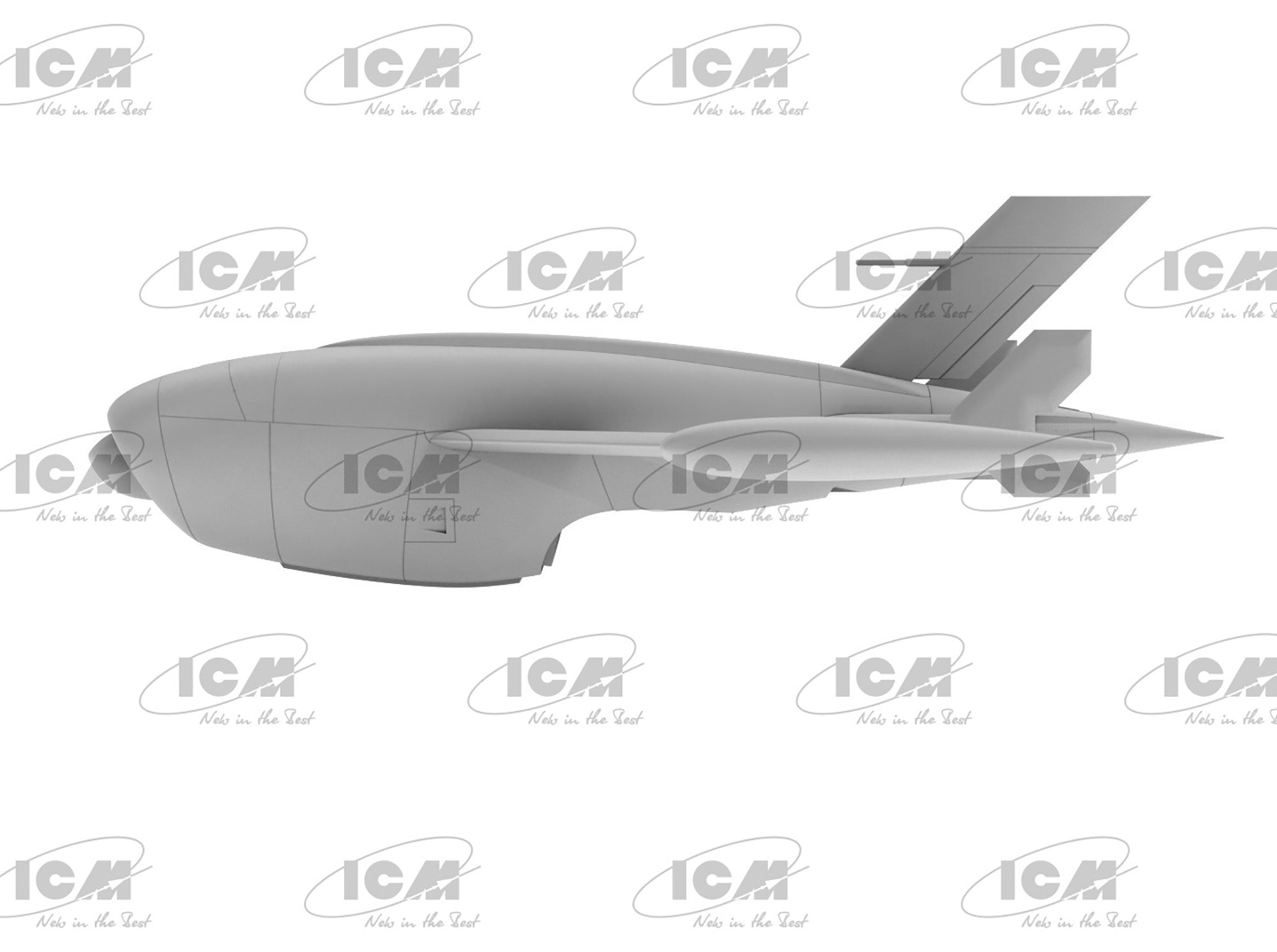 ICM 48402 Plastic model kit Scale 1:48 KDA-1 (Q-2A) Firebee US Drone - kit model