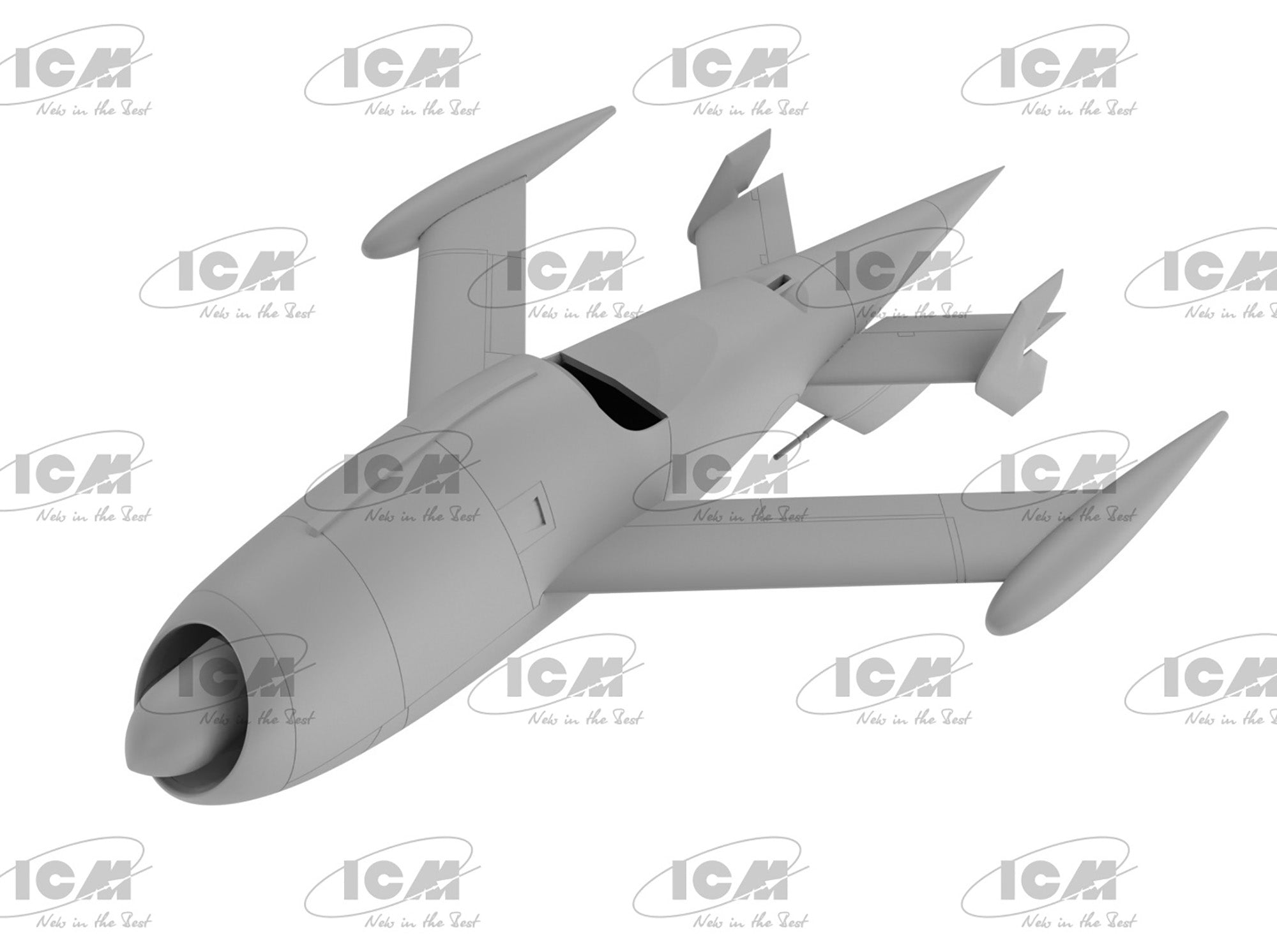 ICM 48402 Plastic model kit Scale 1:48 KDA-1 (Q-2A) Firebee US Drone - kit model