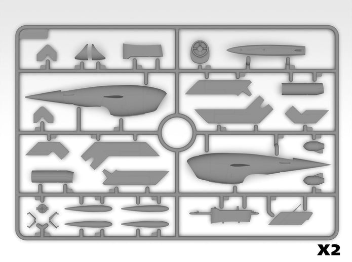ICM 48402 Plastic model kit Scale 1:48 KDA-1 (Q-2A) Firebee US Drone - kit model