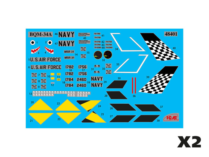ICM 48403 Plastic model Scale 1:48 Q-2C (BQM-34A) Firebee, US Drone kits model