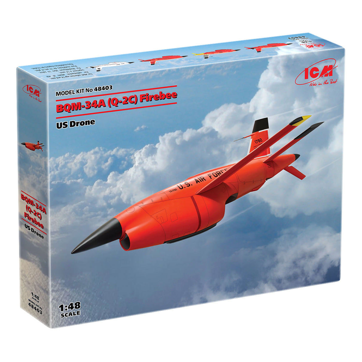 ICM 48403 Plastic model Scale 1:48 Q-2C (BQM-34A) Firebee, US Drone kits model