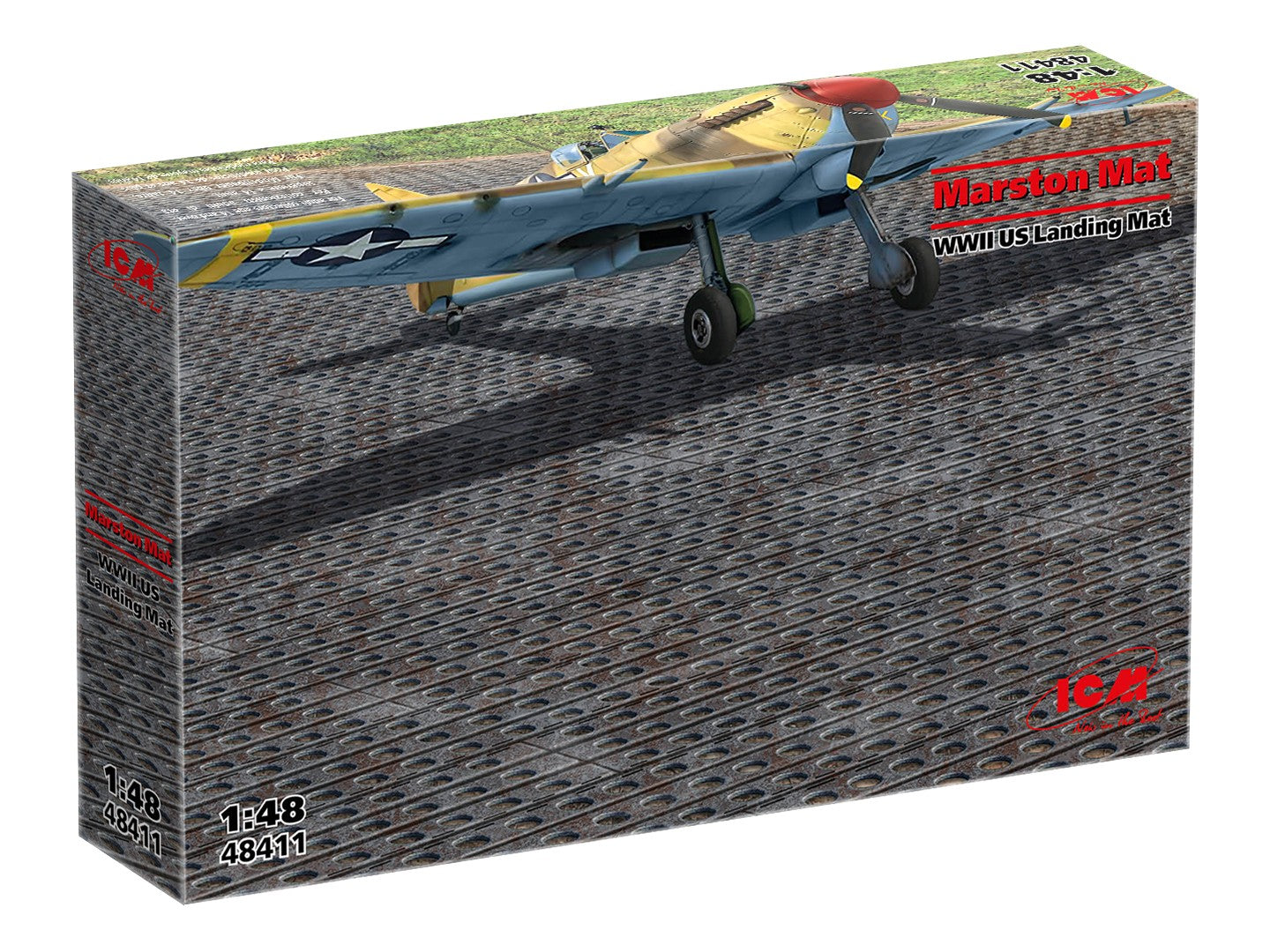 Marston Mat WWII US Landing Mat Scale 1:48 ICM48411 Plastic Model Stands Kit