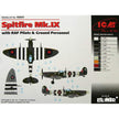 ICM 48801 Scale model kit 1:48 Spitfire Mk.IX with RAF pilots & ground personnel