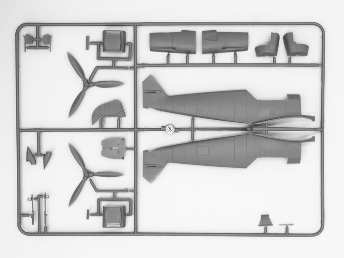 ICM 48803 Plastic model kit 1:48 Bf-109F-2 with German pilots & ground personnel