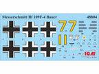 ICM 48804 Plastic model kit Scale 1:48 Bf-109F-4 with German Luftwaffe personnel