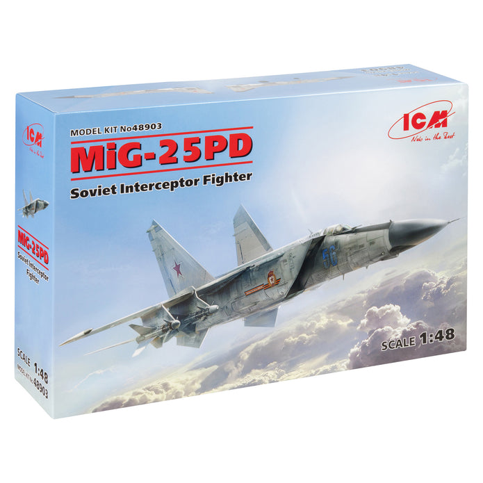 ICM 48903 Plastic model kit aircraft 1:48 MiG-25 PD, Soviet Interceptor Fighter