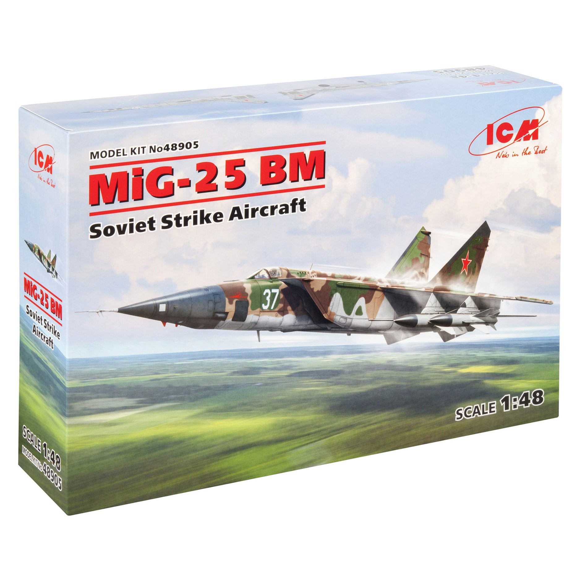 ICM 48905 Plastic model kit 1:48 MiG-25 BM, Soviet Strike Aircraft kits models