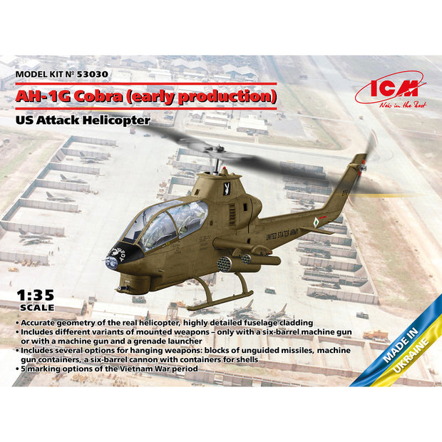 ICM 53030 Scale model 1:35 AH-1G Cobra (early production) US Attack Helicopter