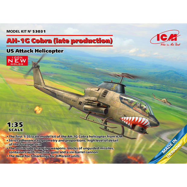 ICM 53031 Scale model kit 1:35 AH-1G Cobra late production US Attack Helicopter