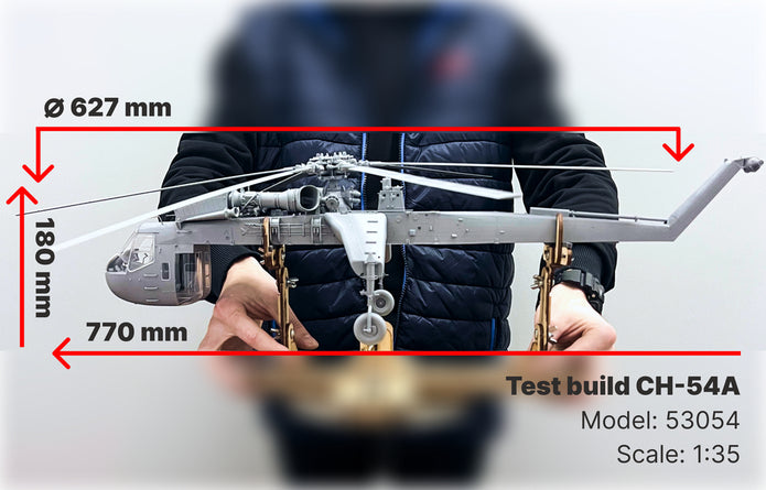 ICM 53054 kit model helicopter 1:35 Sikorsky CH-54A Tarhe US heavy helicopter