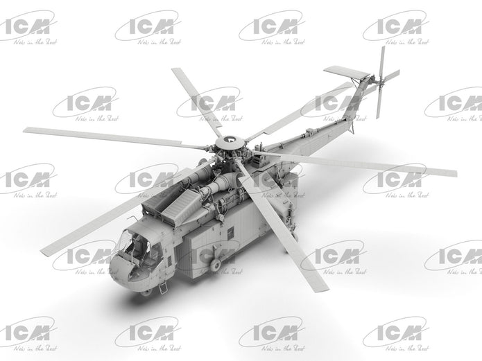 CH-54A Tarhe with Universal Military Pod Plastic Model Helicopter 1:35 ICM 53057