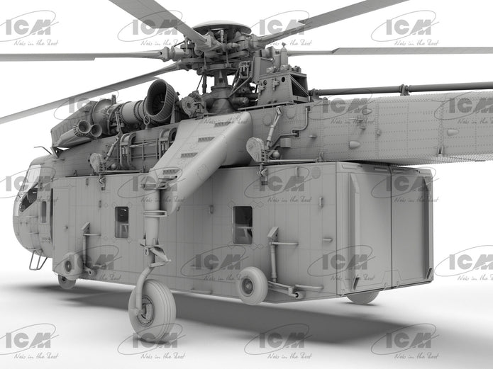 CH-54A Tarhe with Universal Military Pod Plastic Model Helicopter 1:35 ICM 53057