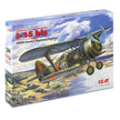 ICM 72012 Scale model kit aircraft 1:72 I-15bis WWII Soviet fighter models kits