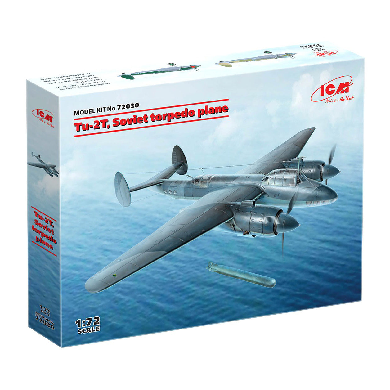 ICM 72030 Plastic model kit aircraft Scale 1:72 Tu-2T, Soviet torpedo plane