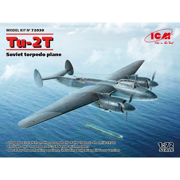 ICM 72030 Plastic model kit aircraft Scale 1:72 Tu-2T, Soviet torpedo plane