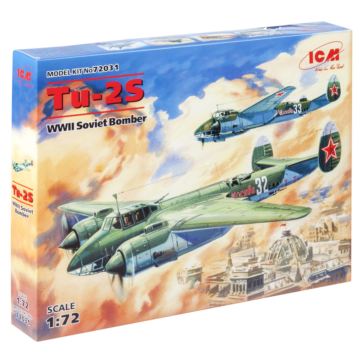 ICM 72031 Scale model kit aircraft 1:72 Tu-2S WWII Soviet bomber kits model