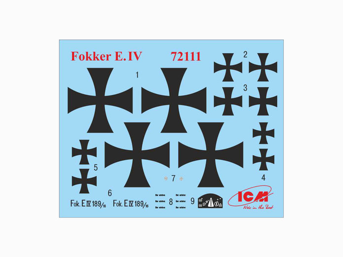 ICM 72111 Plastic model kit aircraft Scale 1:72 Fokker E-IV model plastic kits
