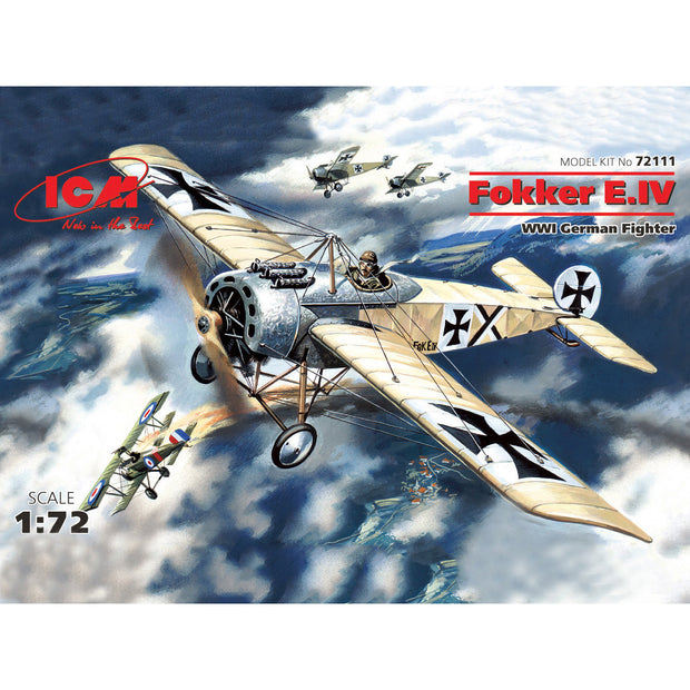 ICM 72111 Plastic model kit aircraft Scale 1:72 Fokker E-IV model plastic kits