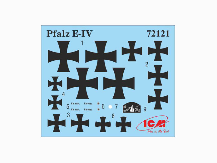 ICM 72121 Plastic model kit aircraft Scale 1:72 Pfalz E.IV WWI German fighter