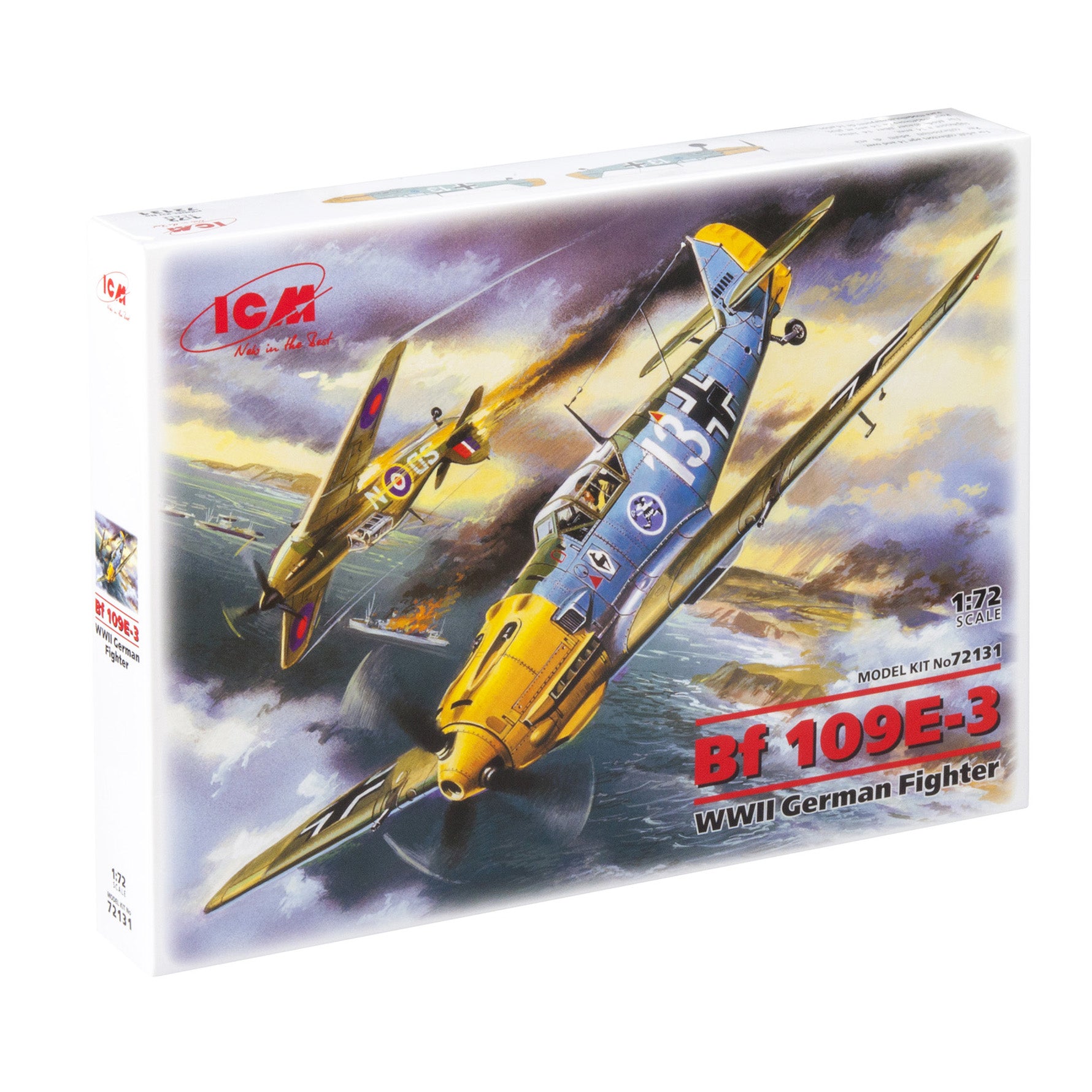 ICM 72131 Plastic model aircraft 1:72 Messerschmitt Bf109E-3 WWII German fighter