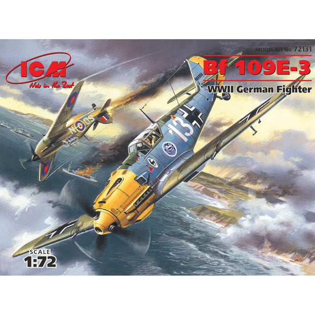 ICM 72131 Plastic model aircraft 1:72 Messerschmitt Bf109E-3 WWII German fighter