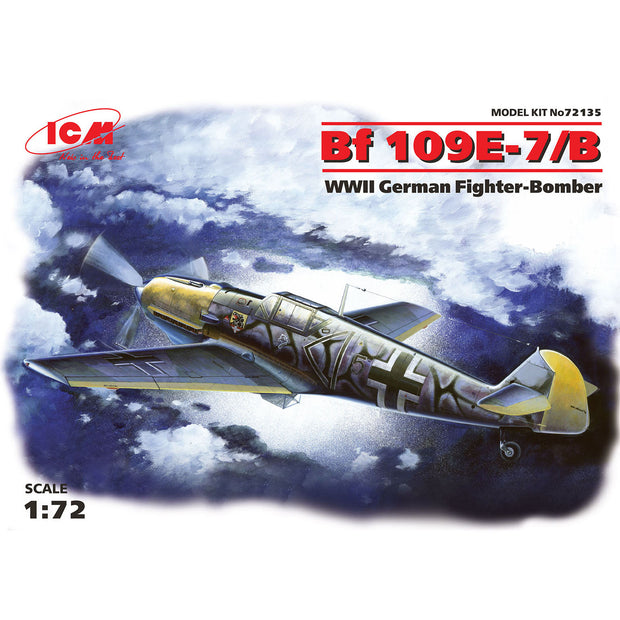 ICM 72135 Scale model aircraft 1:72 Messerschmitt Bf109E-7/B WWII German fighter