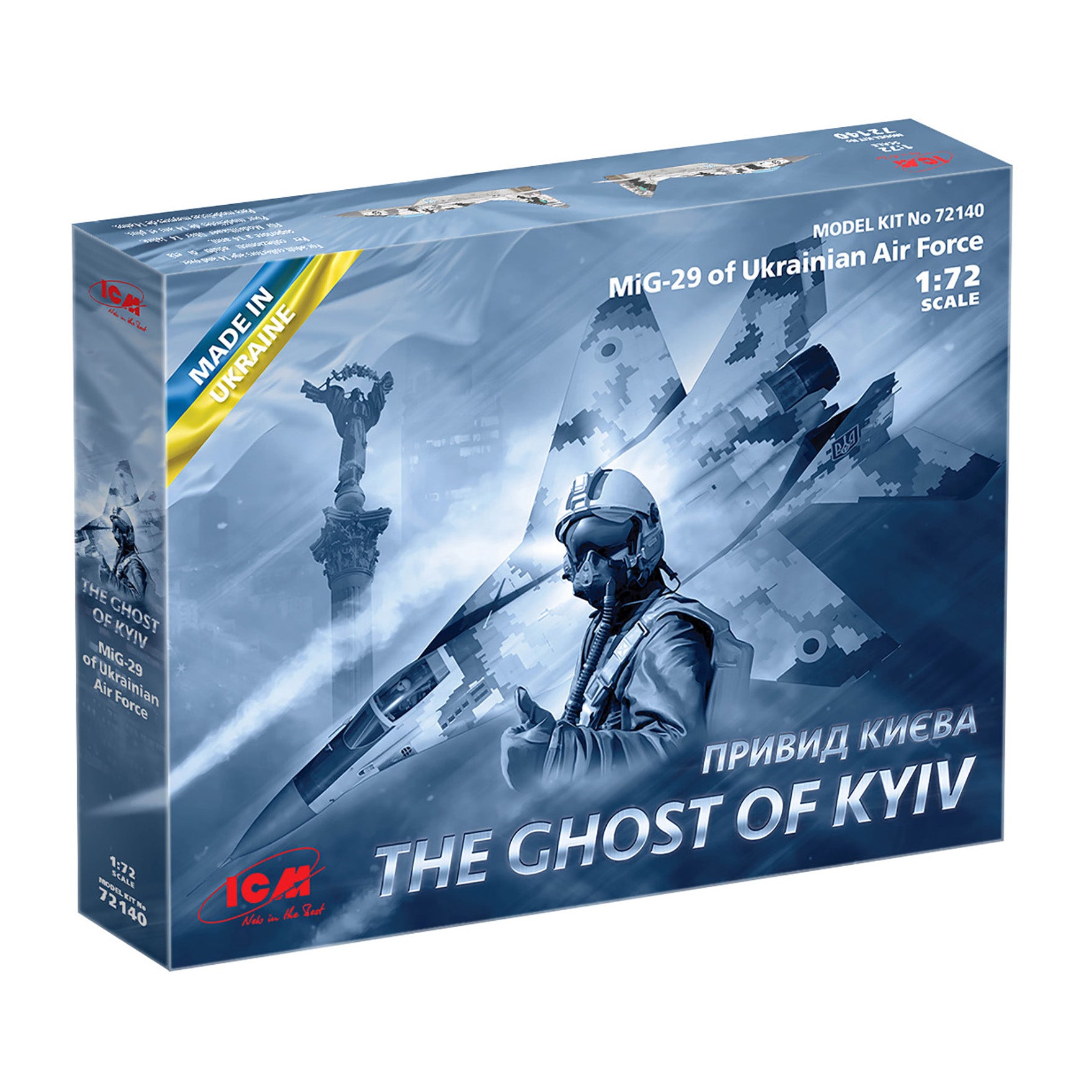 ICM72140 Plastic model aircraft kit 1:72 Ghost of Kyiv MIG29 Ukrainian Air Force