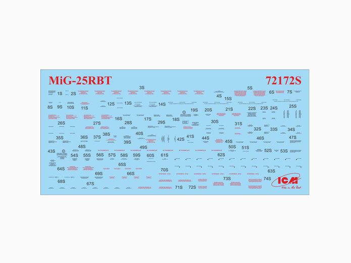 ICM 72172 Plastic model kit aircraft 1:72 MiG-25 RBT Soviet Reconnaissance Plane