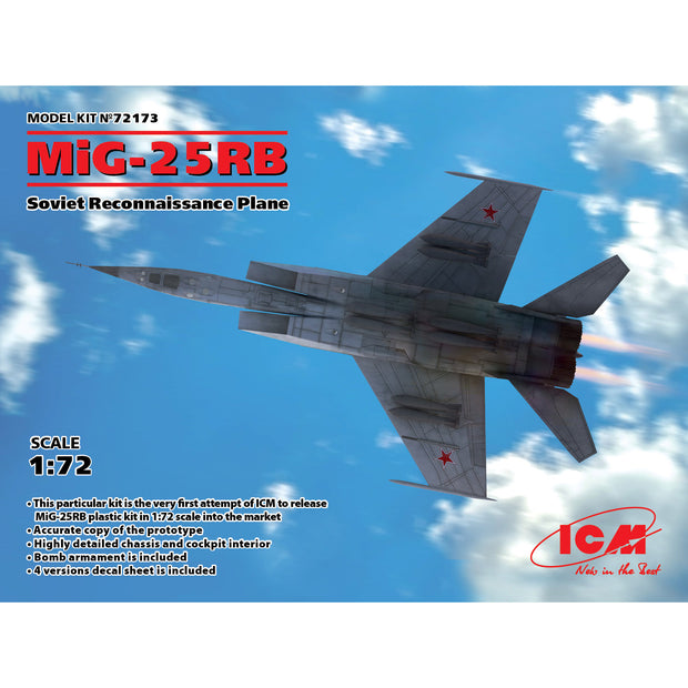 ICM 72173 Plastic model kit aircraft 1:72 MiG-25 RB, Soviet Reconnaissance Plane