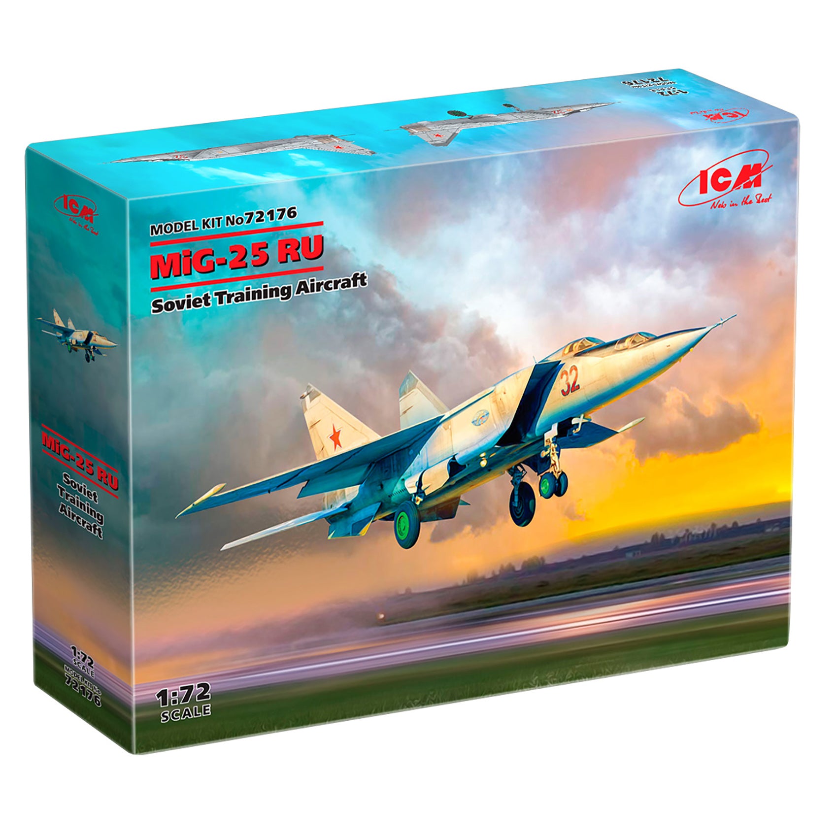 ICM 72176 Plastic model aircraft kit 1:72 MiG-25 RU, Soviet Training Aircraft