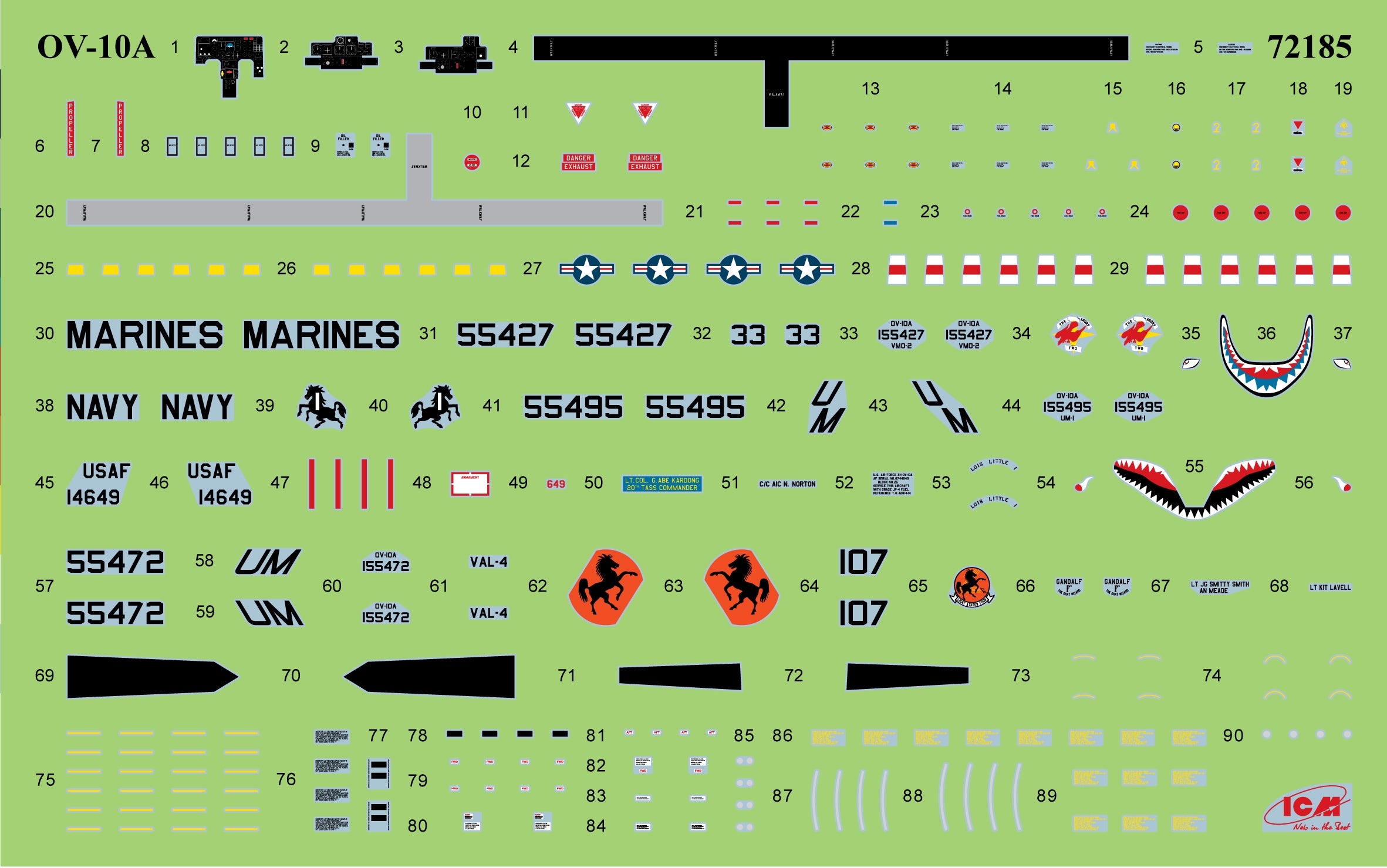 ICM 72185 Plastic model kit Scale 1:72 OV-10А Bronco US Attack Aircraft