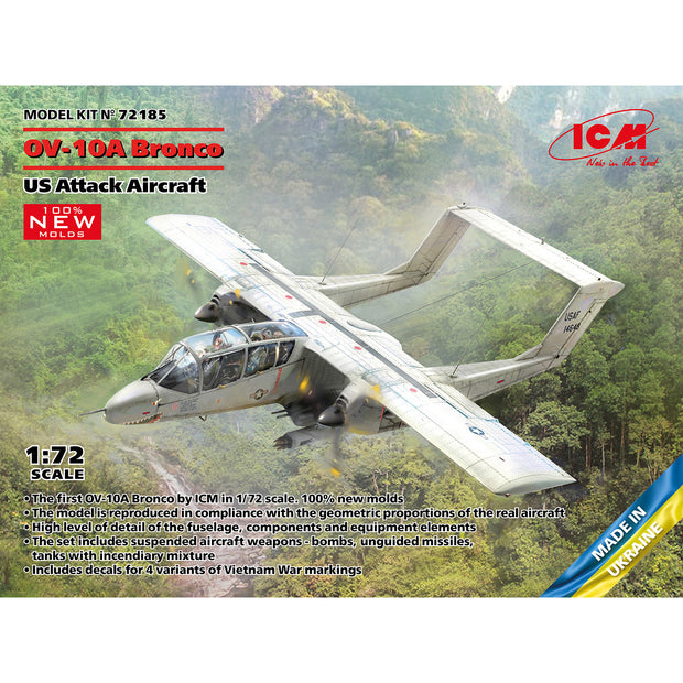 ICM 72185 Plastic model kit Scale 1:72 OV-10А Bronco US Attack Aircraft