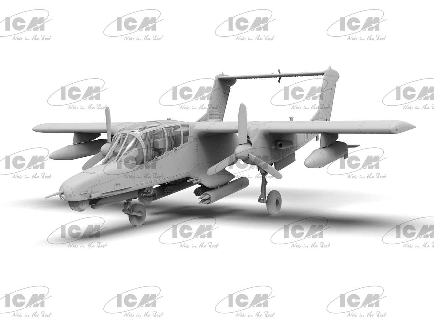 OV-10D+ Bronco US attack and observation aircraft 1:72 ICM 72186 - Plastic Model